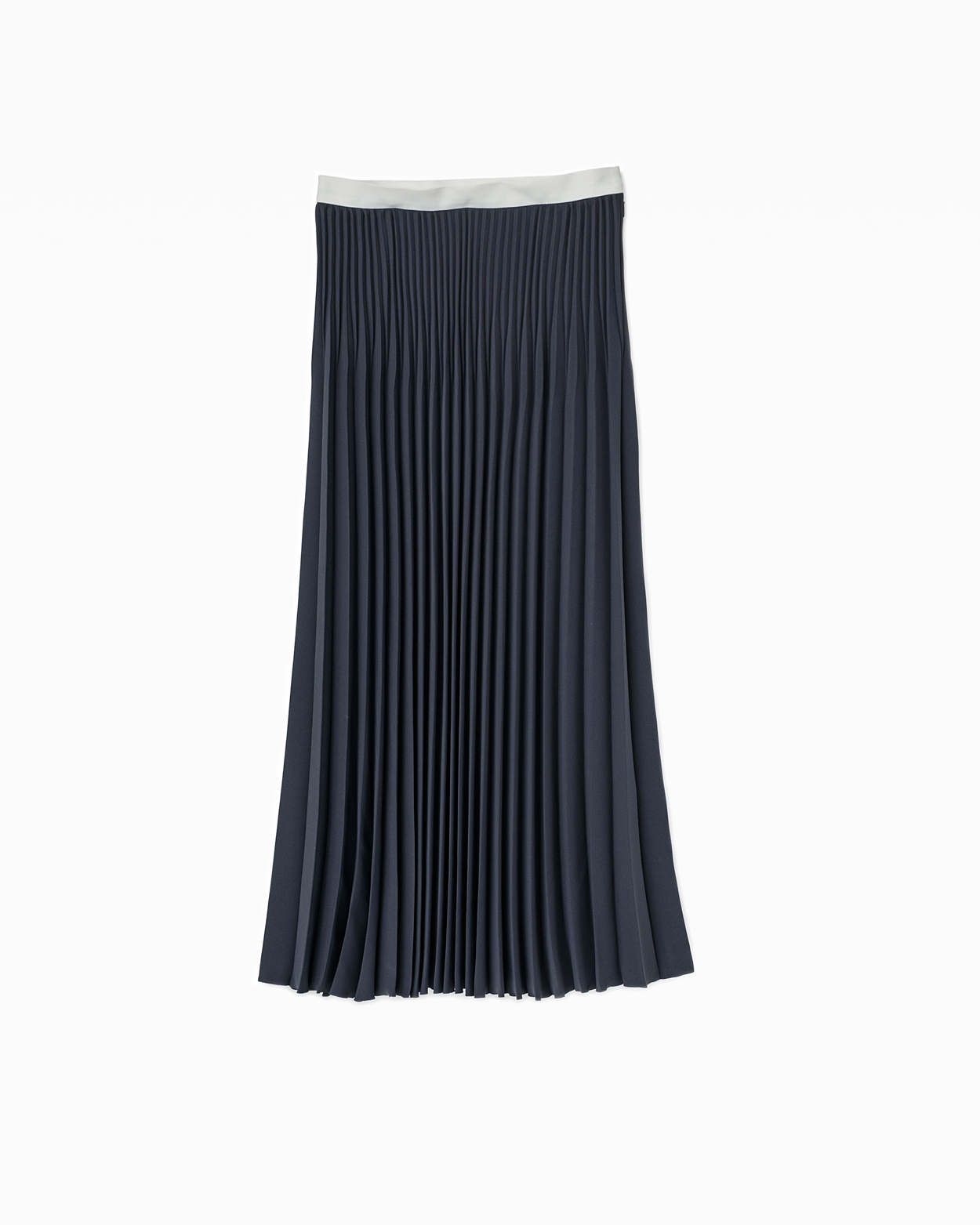 Tronica » Graphpaper Woman – Satin Long Pleats Skirt