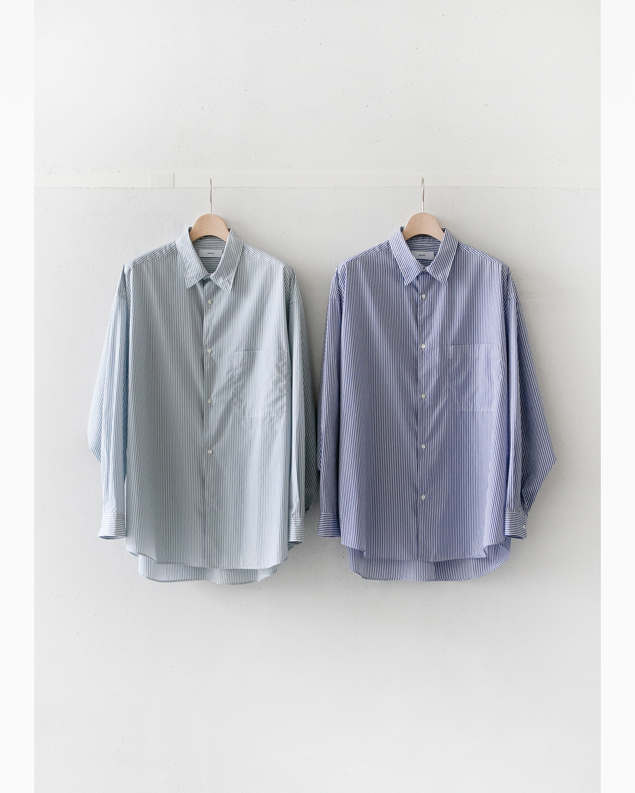 Tronica » Graphpaper _ Broad Stripe L/S Oversized Regular Collar Shirt
